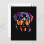 Colorful Rottweiler Briefkaart (Voorkant / Achterkant)