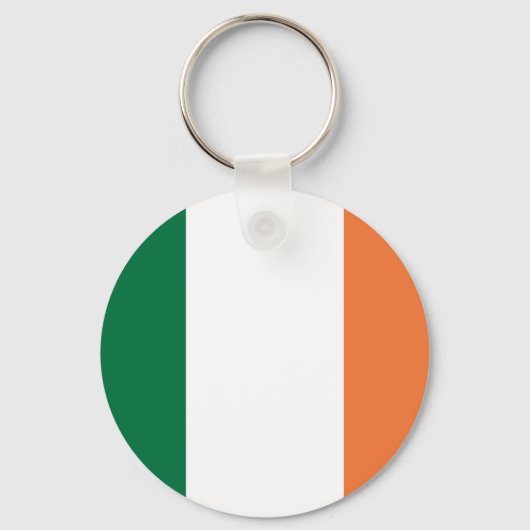 Colorful Round Flag van Ierland Sleutelhanger (Voorkant)