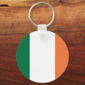 Colorful Round Flag van Ierland Sleutelhanger (Voorkant)