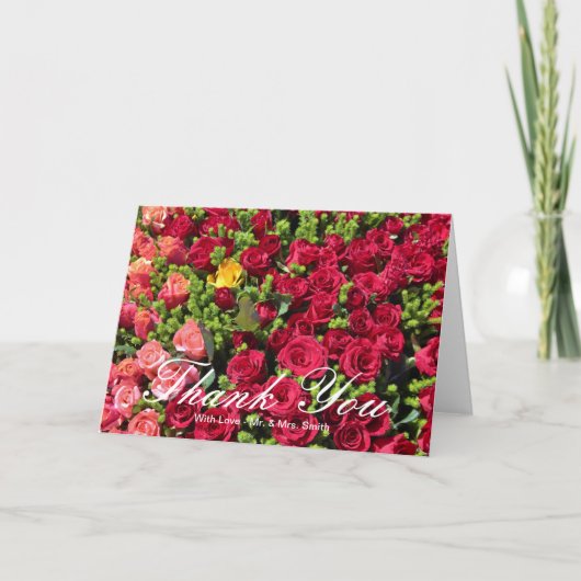 Colorful Rozen Hartelijk dank Bedankkaart (Voorkant)