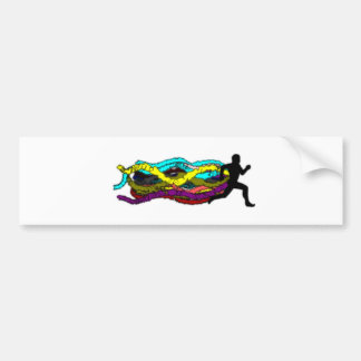 Colorful Running Bumpersticker