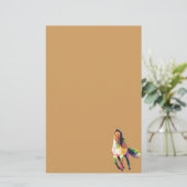 Colorful Running Horse Stallion Equestrian Briefpapier (Staand voorkant)