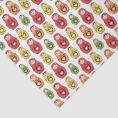 Colorful Russian Dolls Pattern Tissuepapier (Detail)