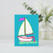 Colorful Sailboat 2 Briefkaart (Staand voorkant)
