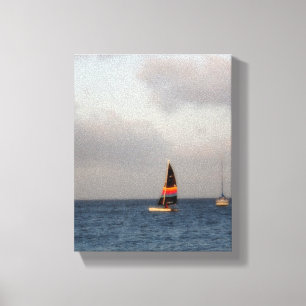 Colorful Sailboot Canvas Afdruk