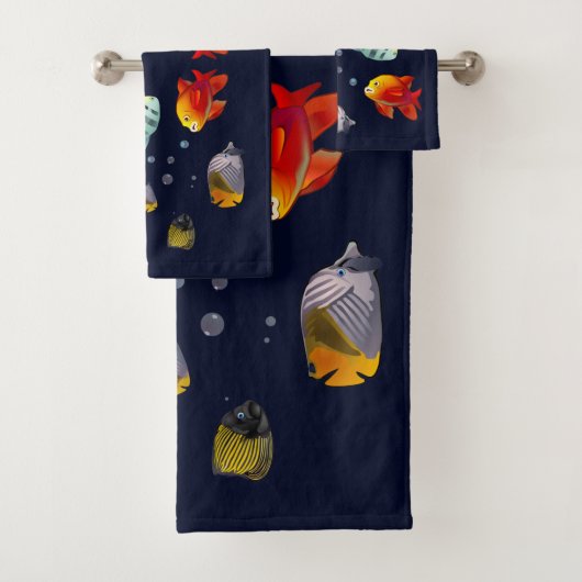 Colorful Saltwater Fish Bad Handdoek (Insitu)