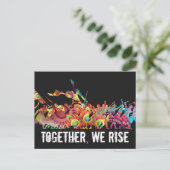 Colorful Samen We verhogen het Briefkaart (Staand voorkant)