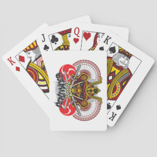 Colorful Samurai Emblem Pokerkaarten