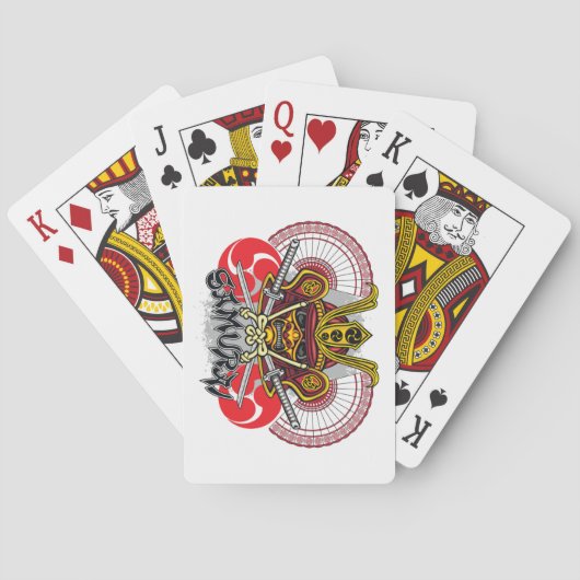 Colorful Samurai Emblem Pokerkaarten (Achterkant)