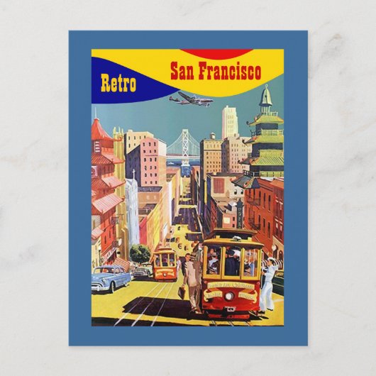 COLORFUL SAN FRANCISCO STYLIZED RETRO BRIEFKAART P (Voorkant)