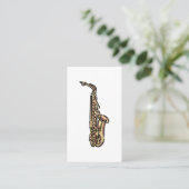 Colorful Saxophone Logo Visitekaartje (Staand voorkant)