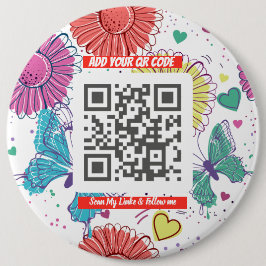 Colorful Scan Me QR Ronde Button 6,0 Cm