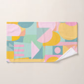 Colorful Scandinave forme géométrique collage (Serviette à main)