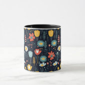 Colorful Scandinavian Folk Art Floral Mok (Midden)