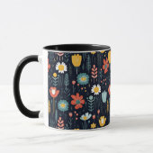 Colorful Scandinavian Folk Art Floral Mok (Links)