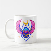 Colorful Scarab folk art coffee mug (Gauche)