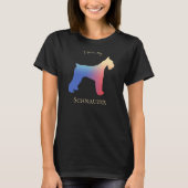 Colorful Schnauzer Silhouette T-shirt (Voorkant)