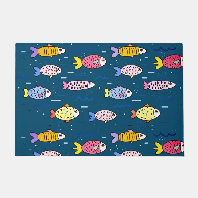 Colorful School of Fish Deurmat (Voorkant)
