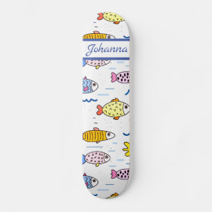 Colorful School of Fish Skateboard