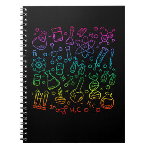 Colorful Science Symbols Chemistry Physics Notitieboek