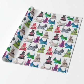Colorful Scottie Wrapping Paper Cadeaupapier