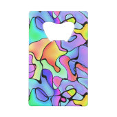 Colorful Scribbles Abstract Kredietkaart Flessenopener (Achterkant)