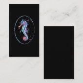 Colorful Seahorse Illustratie Onderwater Art Visitekaartje (Voorkant / Achterkant)