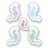 Colorful Seahorse Stickers set (Voorkant)