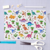 Colorful Seamless Pattern Jurassic Dinosaur Tissuepapier (Craft)