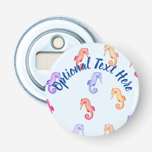 Colorful Seapaarden Patroon Button Flesopener