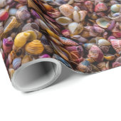 Colorful Seashells Photo Repo Pattern Cadeaupapier (Rol Hoek)