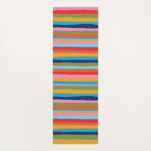 Colorful Serrate Stripes Pattern Yogamat (Achterkant)