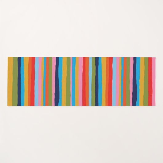 Colorful Serrate Stripes Pattern Yogamat (Voorkant (horizontaal))