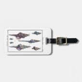 Colorful Seven Seashells Bagagelabel (Voorkant horizontaal)