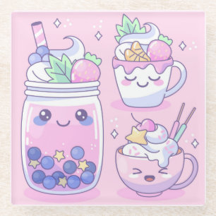 Colorful Shakes Glazen Onderzetter