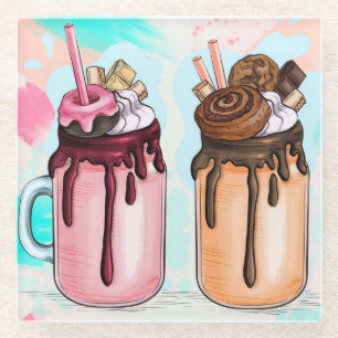 Colorful Shakes Glazen Onderzetter