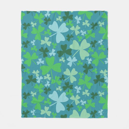 Colorful Shamrocks Fleece Deken (Voorkant)