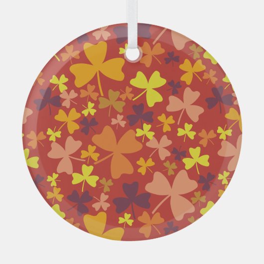 Colorful Shamrocks Glas Ornament (Voorkant)