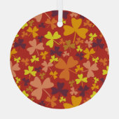 Colorful Shamrocks Glas Ornament (Achterkant)