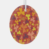 Colorful Shamrocks Glas Ornament (Voorkant Rechts)
