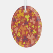 Colorful Shamrocks Glas Ornament (Voorkant links)