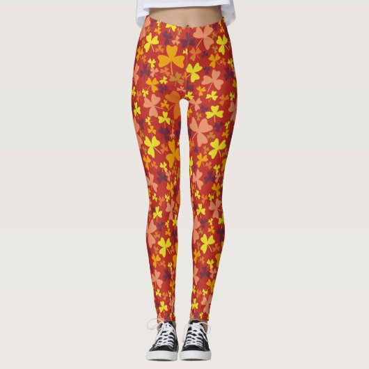 Colorful Shamrocks Leggings (Voorkant)