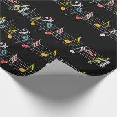 Colorful Sheet Music en Notes Cadeaupapier (Hoek)