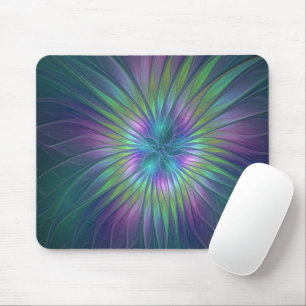 Colorful Shiny Fantasy Flower Abstract Fractal Art Muismat