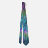 Colorful Shiny Fantasy Flower Abstract Fractal Art Stropdas (Achterkant)