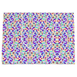Colorful shopping bag with a vibrant paisley  groot cadeauzakje