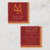 Colorful Simple Elegance Vierkante Visitekaartje (Voorkant / Achterkant)