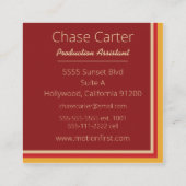 Colorful Simple Elegance Vierkante Visitekaartje (Achterkant)