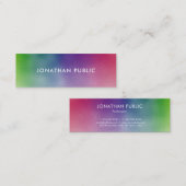 Colorful Simple Sjabloon Professional Elegant Mini Visitekaartje (Voorkant / Achterkant)