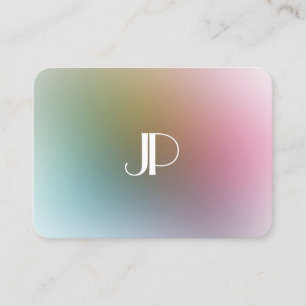 Colorful Sjabloon Luxury Modern Elegant Monogram Visitekaartje